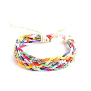 BRACELET CORDON - ARC-EN-CIEL (BRÉSILIEN)