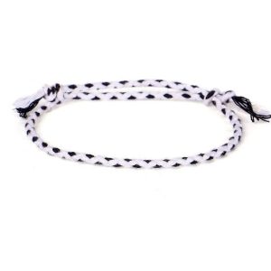 BRACELET CORDON - BLANC & NOIR (CORDE)