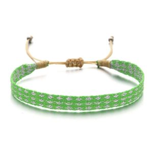 BRACELET CORDON - BOHÈME VERT (BRÉSILIEN)