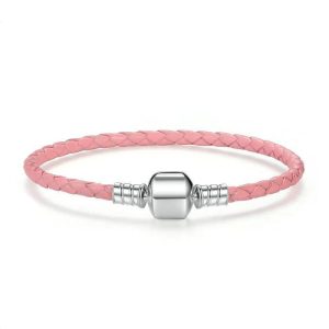 BRACELET CUIR ARTISANAL FEMME - (ARGENT)