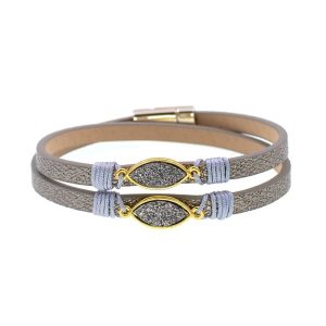 BRACELET CUIR FEMME AVEC STRASS
