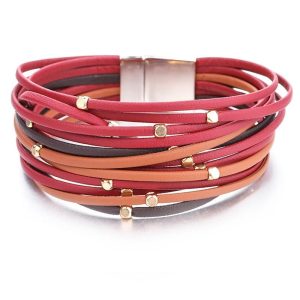 BRACELET CUIR LARGE FEMME