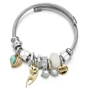 BRACELET EN ACIER INOXYDABLE FEMME - (JONC)
