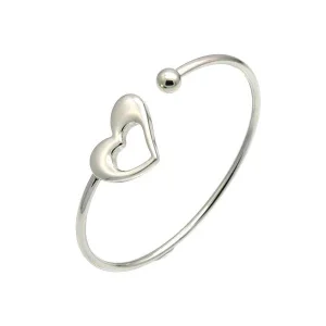 BRACELET FEMME JONC ARGENTÉ - (OUVERT)