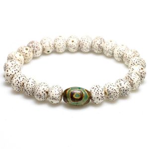 BRACELET FEMME PERLES BLANCHES - (BOULE)