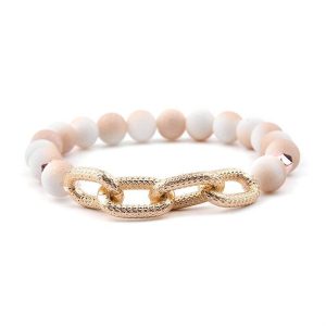 BRACELET FEMME PERLES FANTAISIE - (PIERRE)