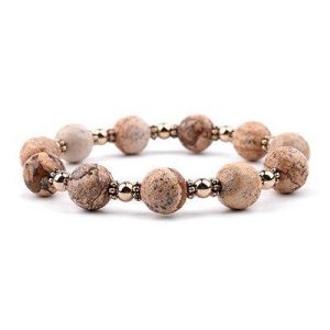BRACELET FEMME PERLES - MARBRE (BOULE)