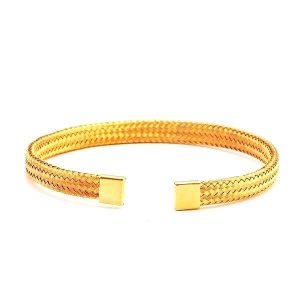 BRACELET HOMME ACIER TRESSÉ - (JONC)