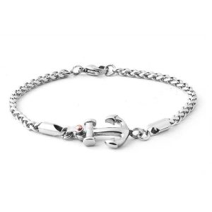 BRACELET HOMME ANCRE - (ACIER)