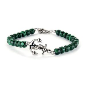 BRACELET HOMME ANCRE BATEAU - (MARIN)