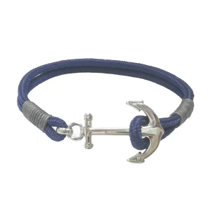 BRACELET HOMME AVEC ANCRE - (MARINE)