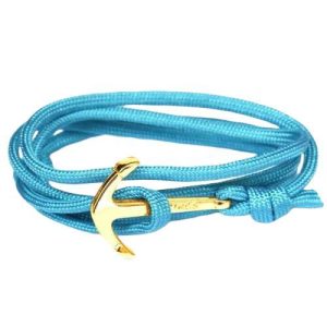 BRACELET HOMME AVEC ANCRE MARINE - (CORDON)