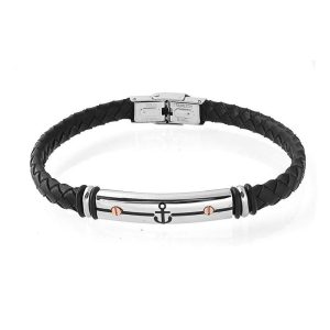 BRACELET HOMME AVEC UNE ANCRE - (CUIR)