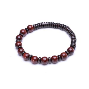 BRACELET HOMME BOIS ÉBÈNE - (PERLES)