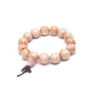 BRACELET HOMME BOULES BOIS - (PERLES)