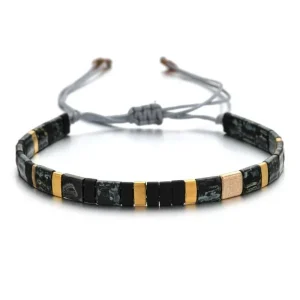 BRACELET HOMME CORDON NOIR - (MIYUKI)