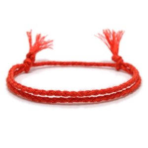 BRACELET HOMME CORDON ROUGE - (CORDE)