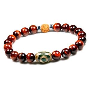 BRACELET HOMME EN PERLE - (AGATE)