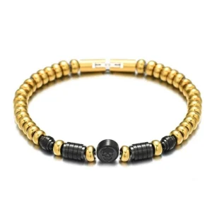 BRACELET HOMME LUXE PERLES - (CHIC)