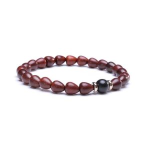 BRACELET HOMME PERLES BOIS - (SANTAL)