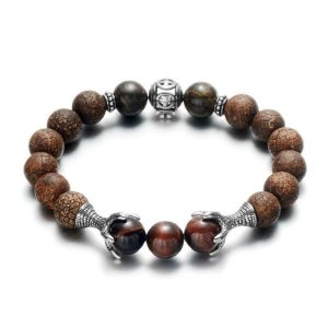 BRACELET HOMME PERLES OEIL DE TIGRE - (PIERRE)