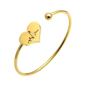 BRACELET JONC EN ACIER INOXYDABLE - (OUVERT)