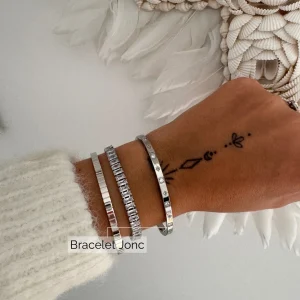 Bracelet jonc Karl - Argenté