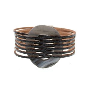 BRACELET LARGE EN CUIR POUR FEMME