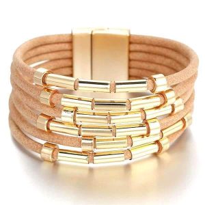 BRACELET MANCHETTE FEMME CUIR