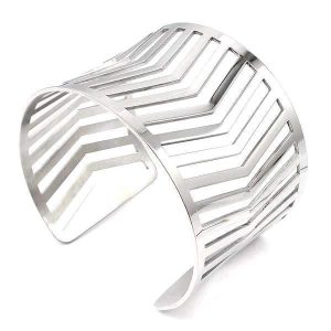 BRACELET MANCHETTE FEMME PAS CHER - (ACIER)