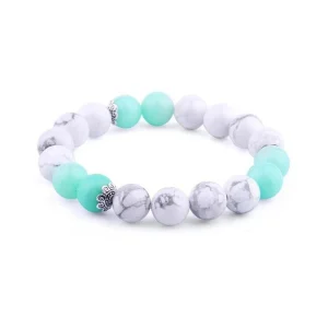 BRACELET PERLES TURQUOISES FEMME - (PIERRE)