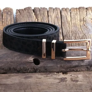 Ceinture Léopard Mode Noire