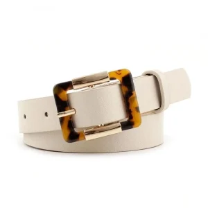 Ceinture Léopard Similicuir Beige