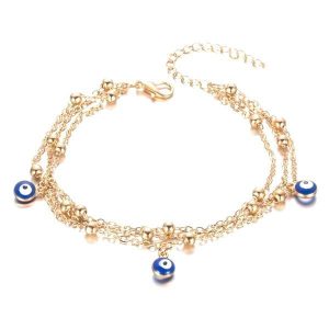 CHAÎNE DE CHEVILLE EN PERLES - (PIED)