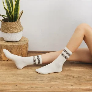 Chaussettes Bandes Léopard