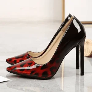 Chaussures à Talons léopard rouges