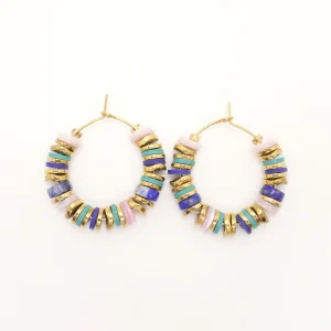 Boucles d'oreilles Dakota bleues