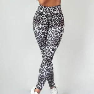 Legging de Sport Léopard Gris