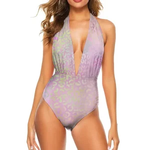 Maillot de bain coloré imprimé léopard