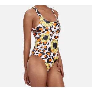 Maillot de Bain Imprimé Léopard Fleuri