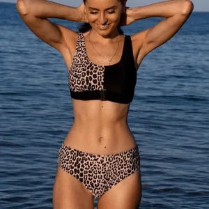 Maillot de bain léopard sportswear