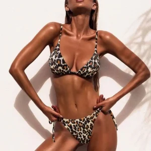 Maillot de bain triangle léopard