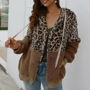 Manteau Léopard Bicolore