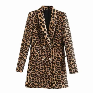 Manteau Léopard Femme Coupe Blazer