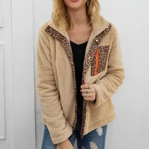 Manteau Léopard Style Aviateur