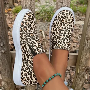 mocassins léopard femme