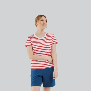 HAUT MANCHES COURTES FEMME, NEWPORT GRENADINE
