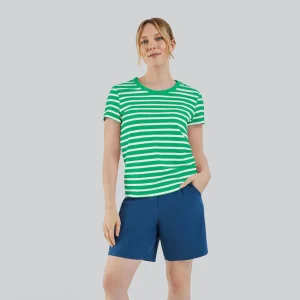 HAUT MANCHES COURTES FEMME, NEWPORT VERT