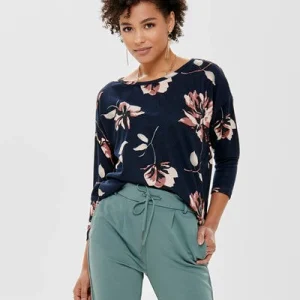 CHANDAIL à manches 3/4 marine ONLY pour femme