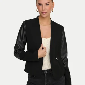 BLAZER FARIDA MANCHE CUIR ONLY FEMME